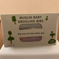 Susurration Baby Size 0-36 Months Multicolor Muslin Droling Bibs 6 Pack NWT