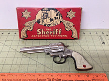 Vintage The Sheriff Repeating Toy Pistol cap gun with box RARE