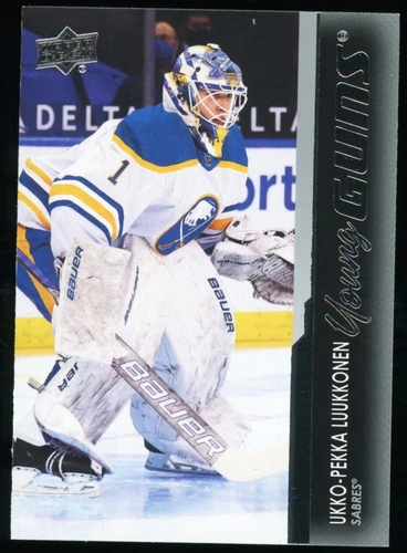 Ukko-Pekka Luukkonen YG RC 2021-22 Upper Deck #202 Rookie Card Buffalo EX