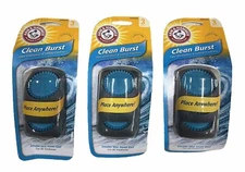 Arm & Hammer Clean Burst Under The Seat Car Air Freshener, 3 PACK OF 3 (9 Total)