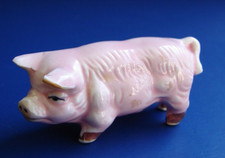 Vintage Pig Figurine. 3" Pink Ceramic Well made with Lots of detail Farmhouse