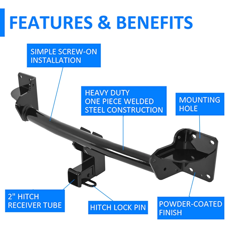 Class 3 Rear Bumper Trailer Tow Hitch 2" Receiver For BMW X5 2007-18 X6 2014-19 - Imagem 3 de 4