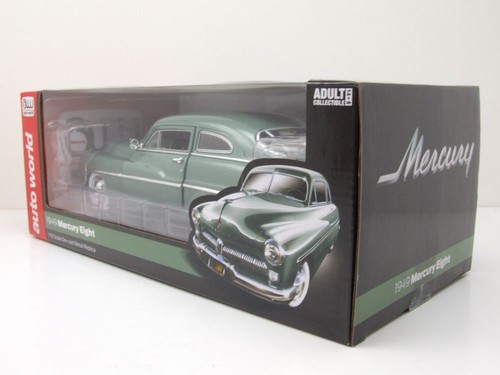 Mercury Eight Coupe 1949 Modello Auto Verde 1:18 Auto World - Foto 10 di 10