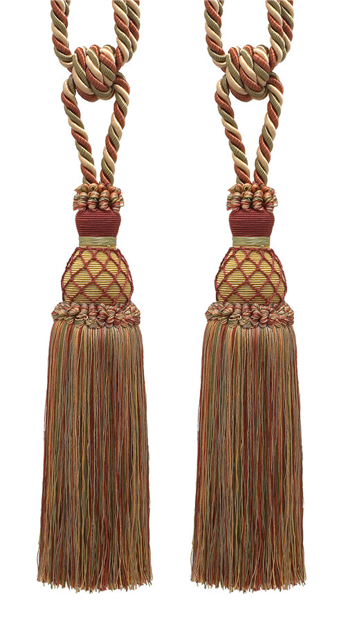 DÉCOPRO Tieback, Style# TBIN1, Color# 4770 - Cherry Grove Beige [Set of 2]