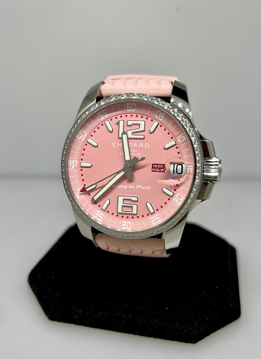 Chopard Mille Miglia Gran Turismo XL Pink Dial Diamond Ladies Watch 178997  New