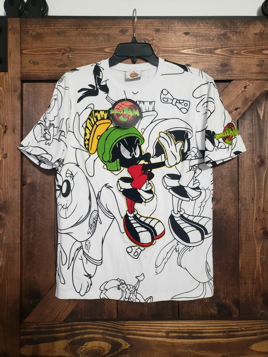 Vintage NEW Marvin the Martian All Over Print T-Shirt Space Vintage NEW Marvin the Martian All Over Print T-Shirt Space