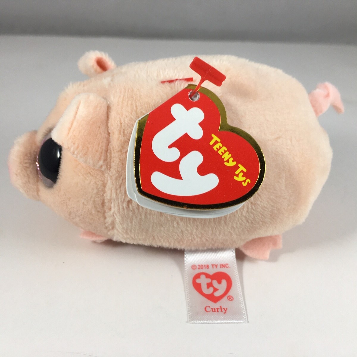 TY Beanie Boos Teeny Tys - CURLY the Pig Stackable Plush (4 Inch