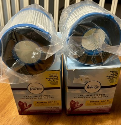 TWO NEW FEBREZE VACUUM FILTERS FOR EUREKA DCF-21 Spring & Renewal