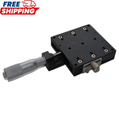 80*80 Precision X-Axis Micrometer Manual Cross Rail Linear Stage Slider Bearing
