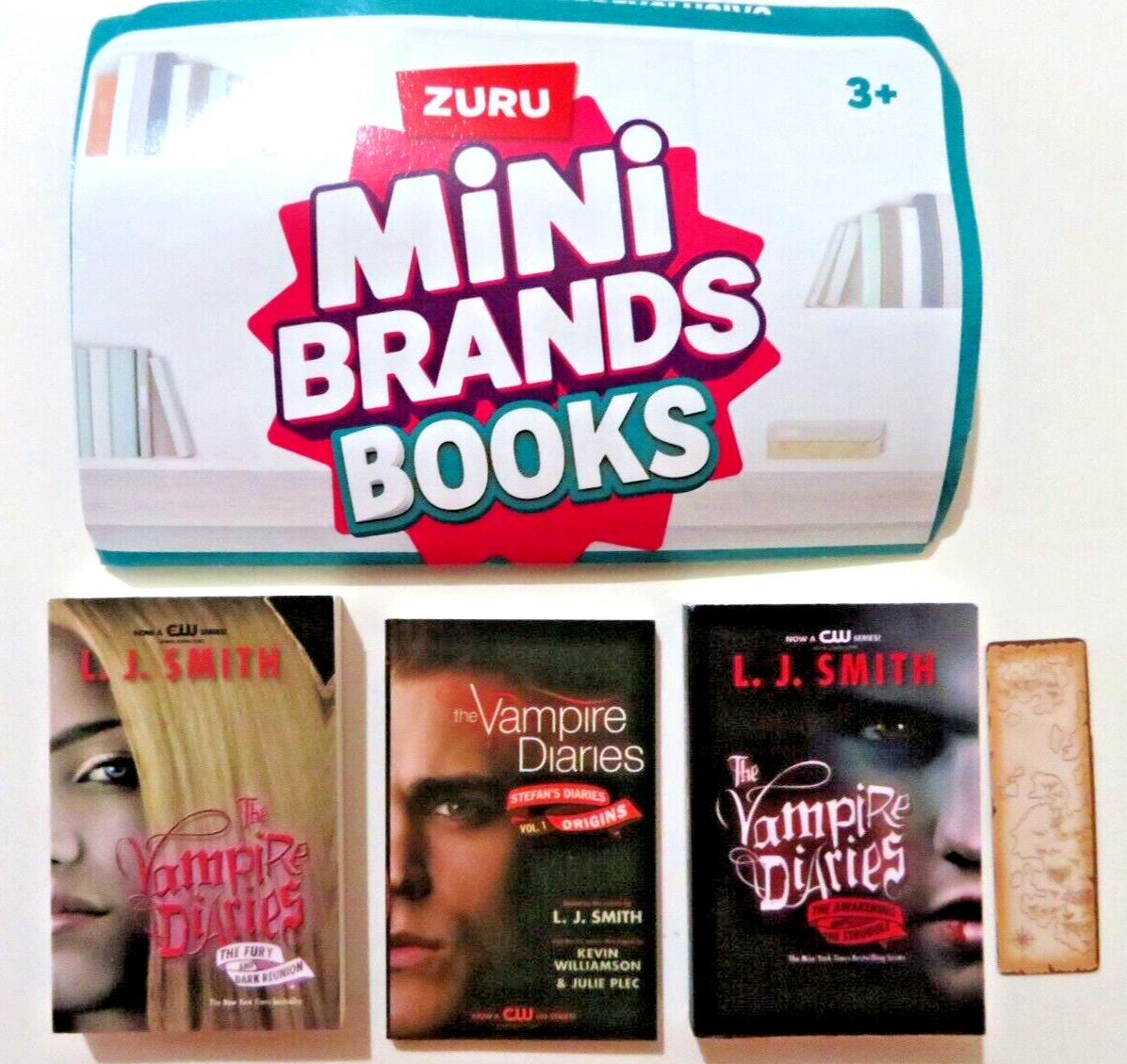 Zuru 5 Surprise Mini Brands BOOKS Vampire Diaries Set of 3 with Bookmark