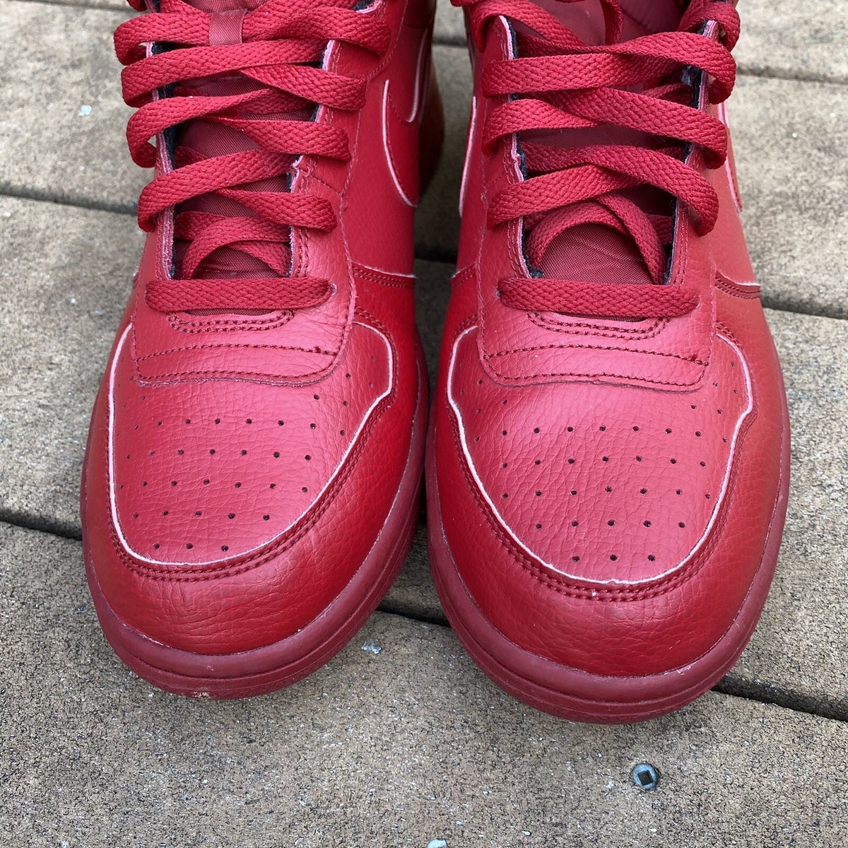 Nike Big High Gym RED 336608-660 Leather Upper Ver RARE? Nike Big LOGO High Gym Red SB Dunk High Sz 9.5 Men main image 2