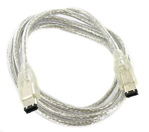 Cable transparente FireWire 400 de 6 pines a 6 pines 4 pies (paquete de 5) - Imagen 2 de 2