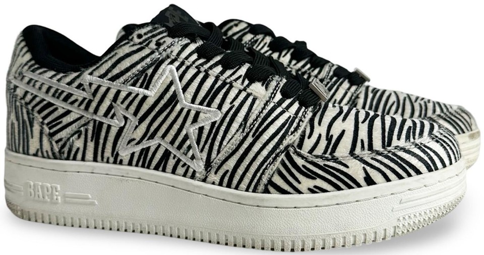 A Bathing Ape Bapesta M2 Low 20th Anniversary Pack - Zebra for
