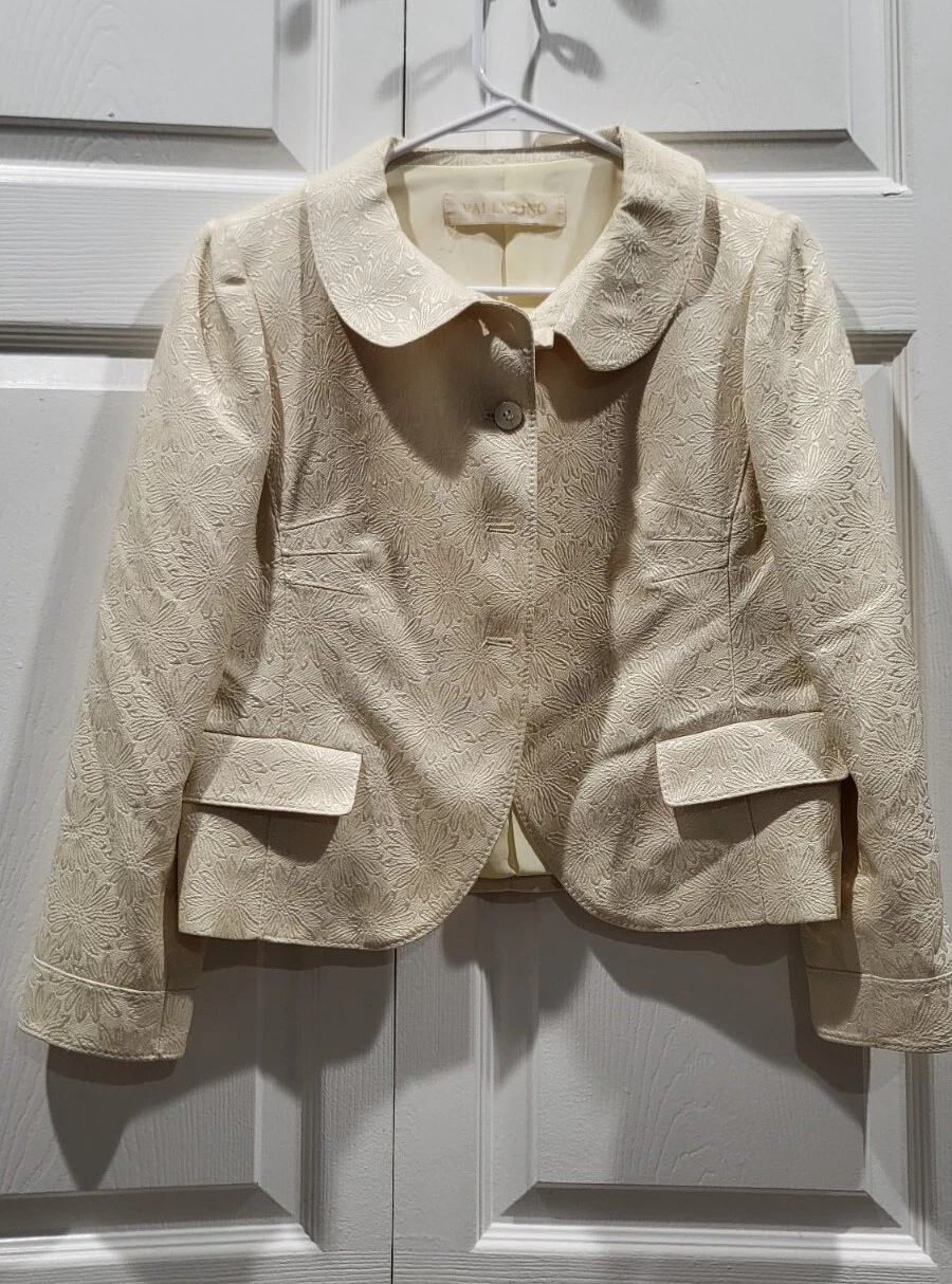 Cappotto beige chiaro Valentino vintage anni '90 taglia 6 org più $800