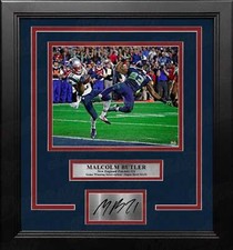 Malcolm Butler SB Interception Patriots 8x10 Framed Photo w/ Engraved Autograph