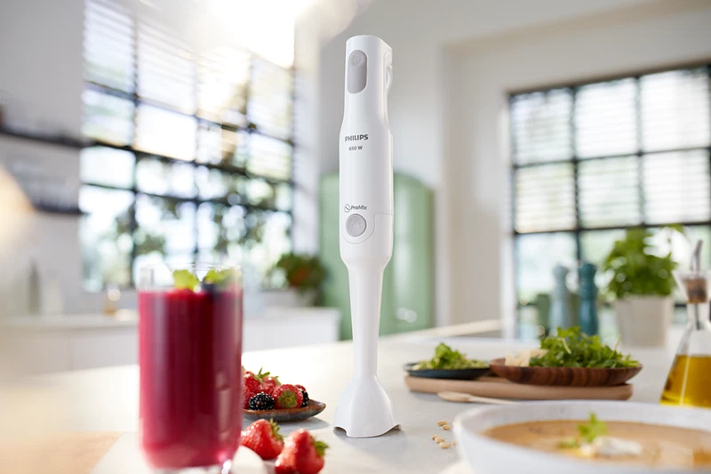 Frullatore Immersione Minipimer PHILIPS con Bicchiere 650 Watt Frullatore Mixer, fotografia 2 di 9