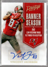 2016 Prestige Banner Season Ink #33 Vincent Jackson Auto /50