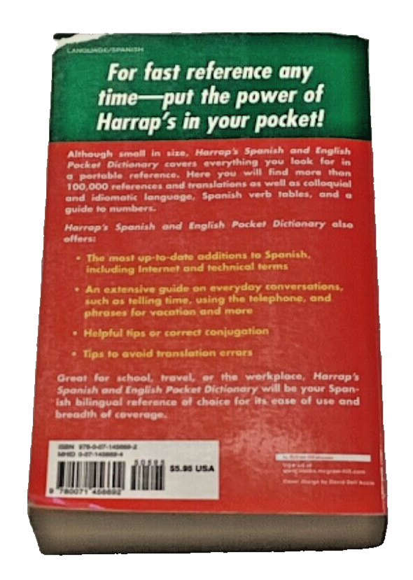 Harrap's Spanish English Pocket Dictionary McGraw Hill School