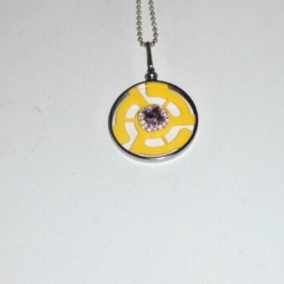 Record Spindle Insert 45 Vinyl Record Spindle Insert Rhinestone Pendent Chain Rock Concert ...