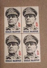US 1424,  6 Cent  Douglas MacArthur  Block of 4 MNH OG 1971