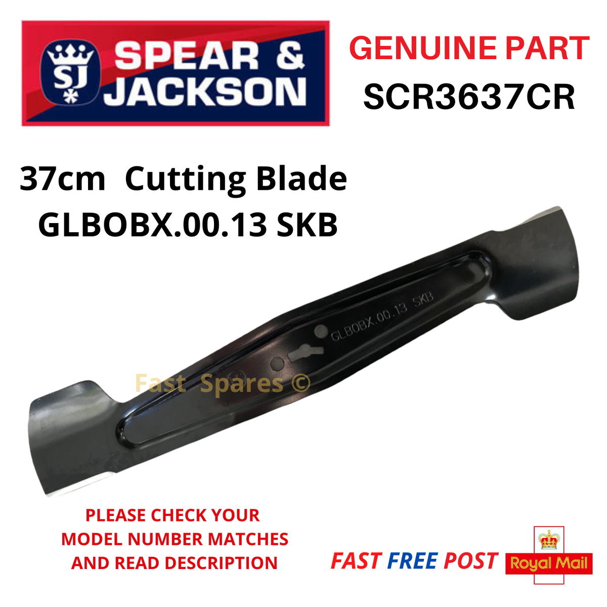 SCR3637A Spear Jackson 40v Cordless Lawnmower GENUINE