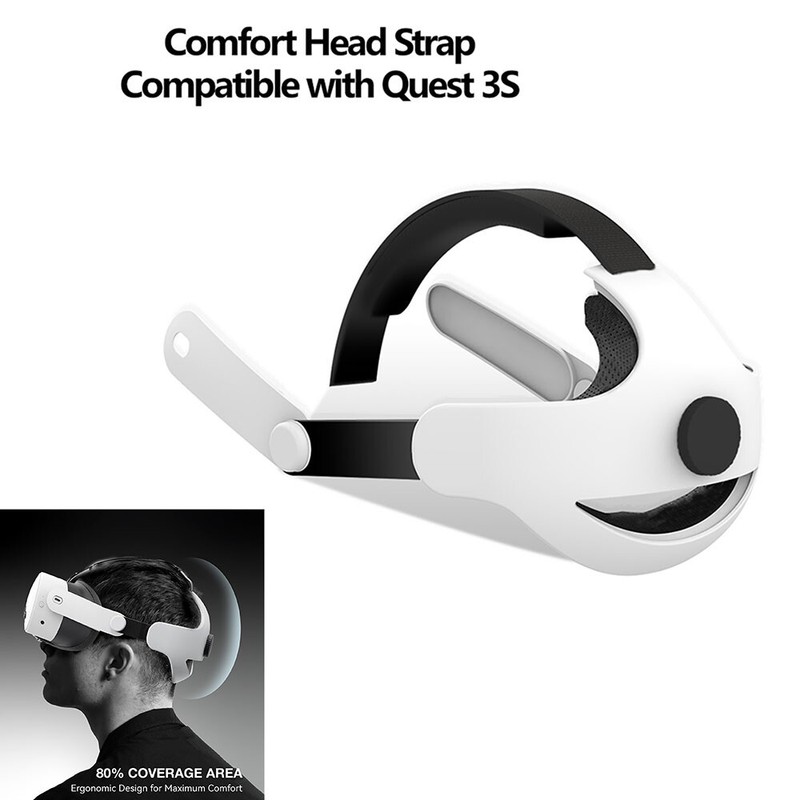 Reversible Headset Head Strap Comfort Headband for Quest 3S/3 VR Glasses Headset