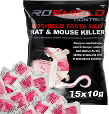 Roshield 45 Mouse Mice Rat Pasta Bait Killer Poison Control Sachet Kit- Fast Act