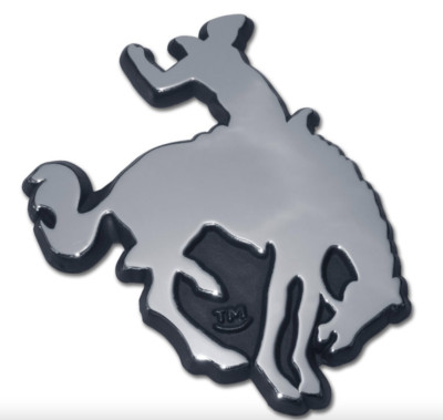 bucking bronco chrome auto emblem decal usa made