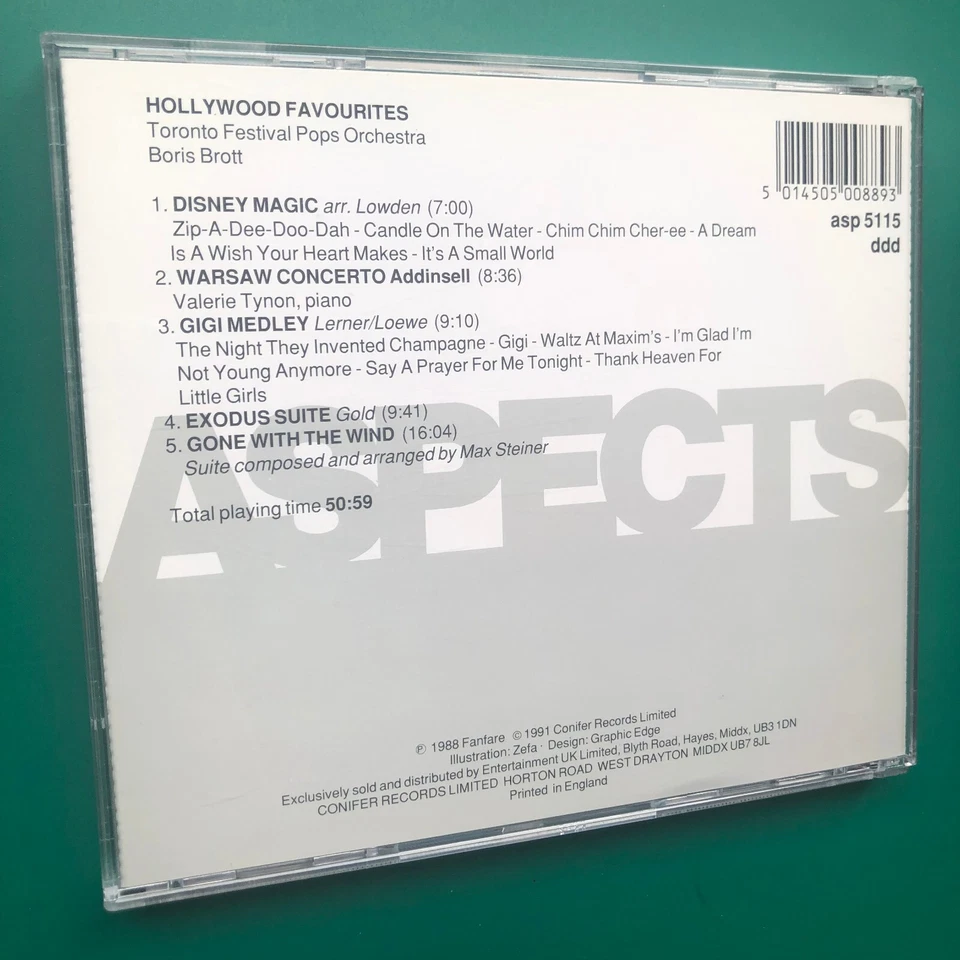 Toronto Festival Pops HOLLYWOOD FAVOURITES Soundtracks CD Disney Exodus Gigi EX - Image 2 of 4