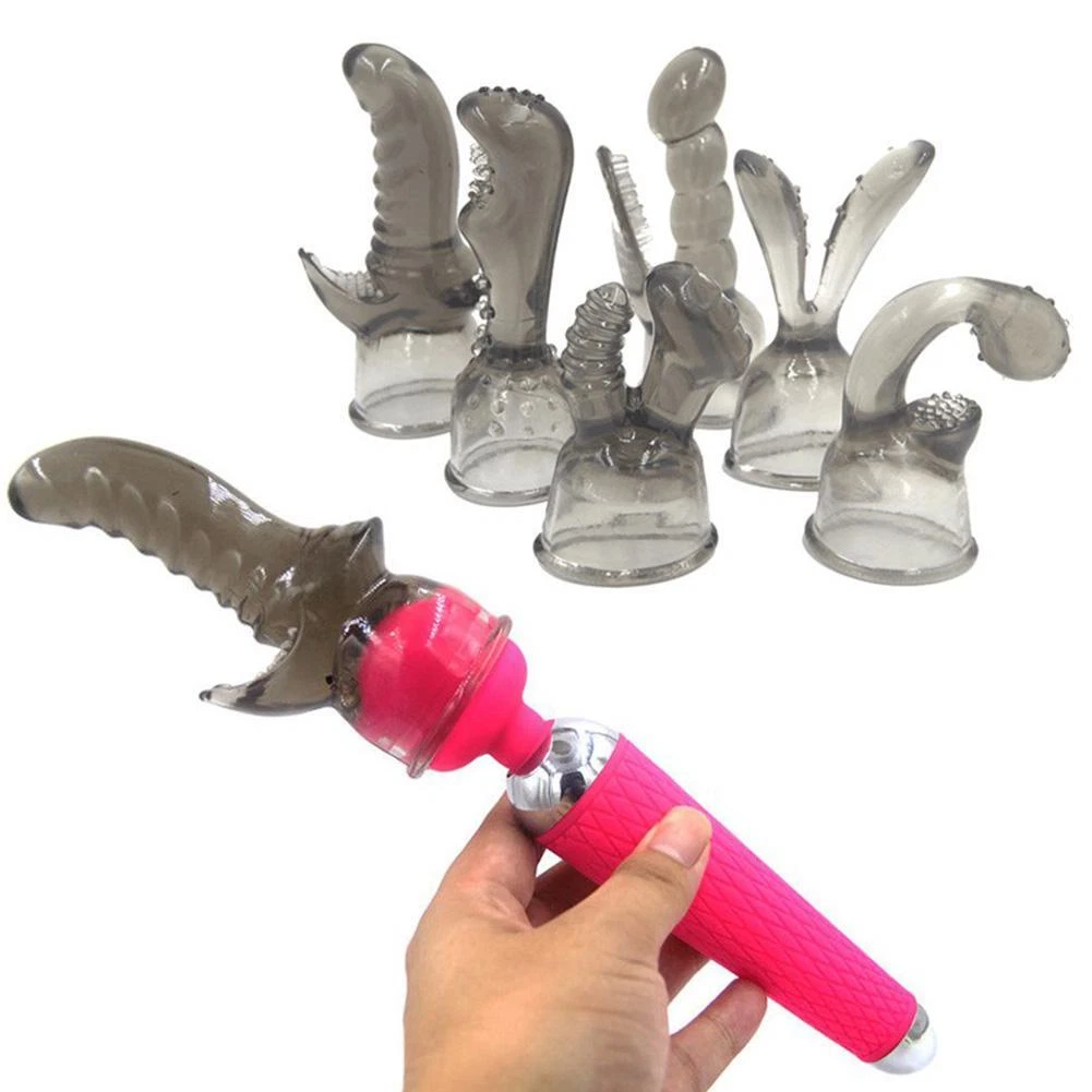 6 Styles Magic Wand Attachment Massager Accessories AV Rod Head Cap