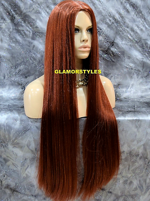 Auburn Red Beauty Wig #130 Amazon.com : 30 Inch Auburn Ginger Brown 360 Lace Front Wigs  main image 2