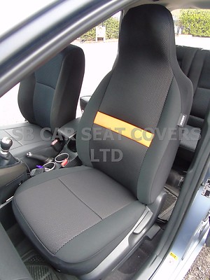 i TO FIT A NISSAN NOTE, CAR SEAT COVERS, ROSSINI INCHEK ORANGE