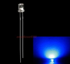 1000pcs 3mm Flat top Blue LED Wide Angle Flat Head LED Light lamp New