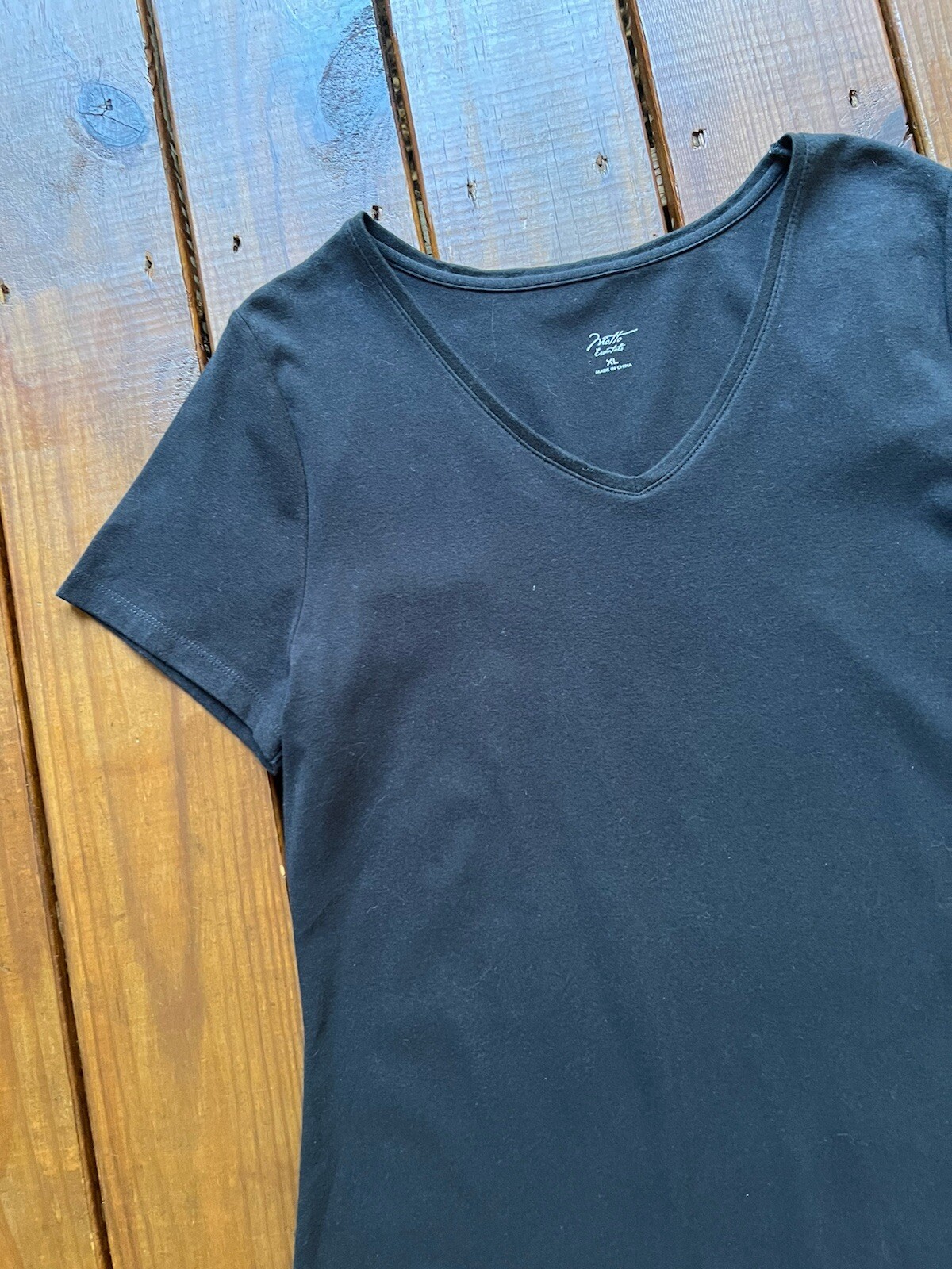 Motto Essentials women's XL basic black short sle… - image 9