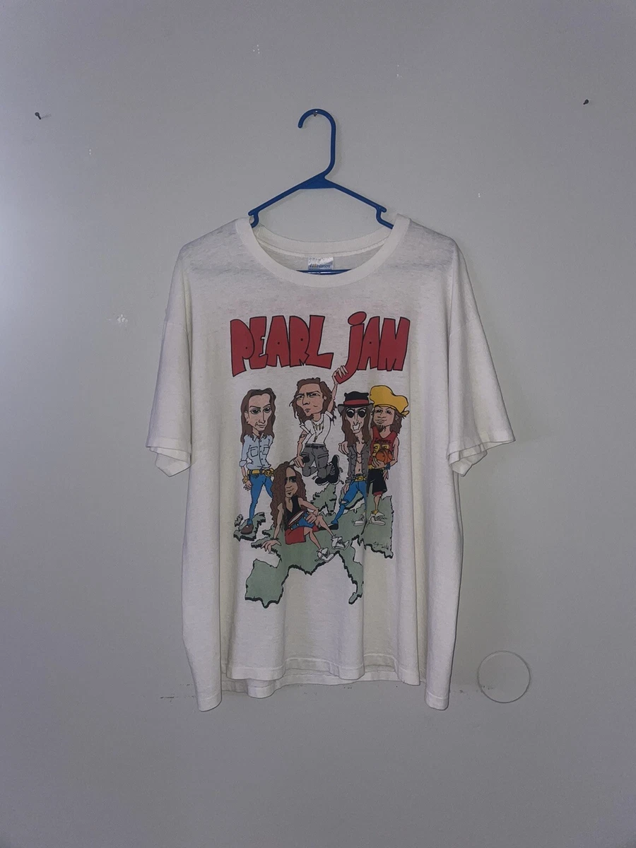 vintage tour t shirt 90s pearl jam world jam