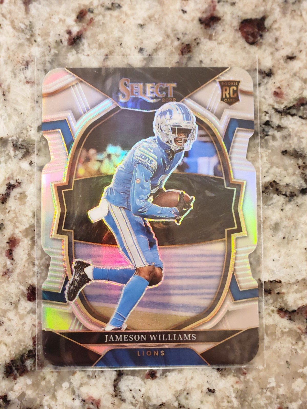 2022 Panini Select Silver Prizm Die Cut Jameson Williams #57 Detroit Lions Rooki