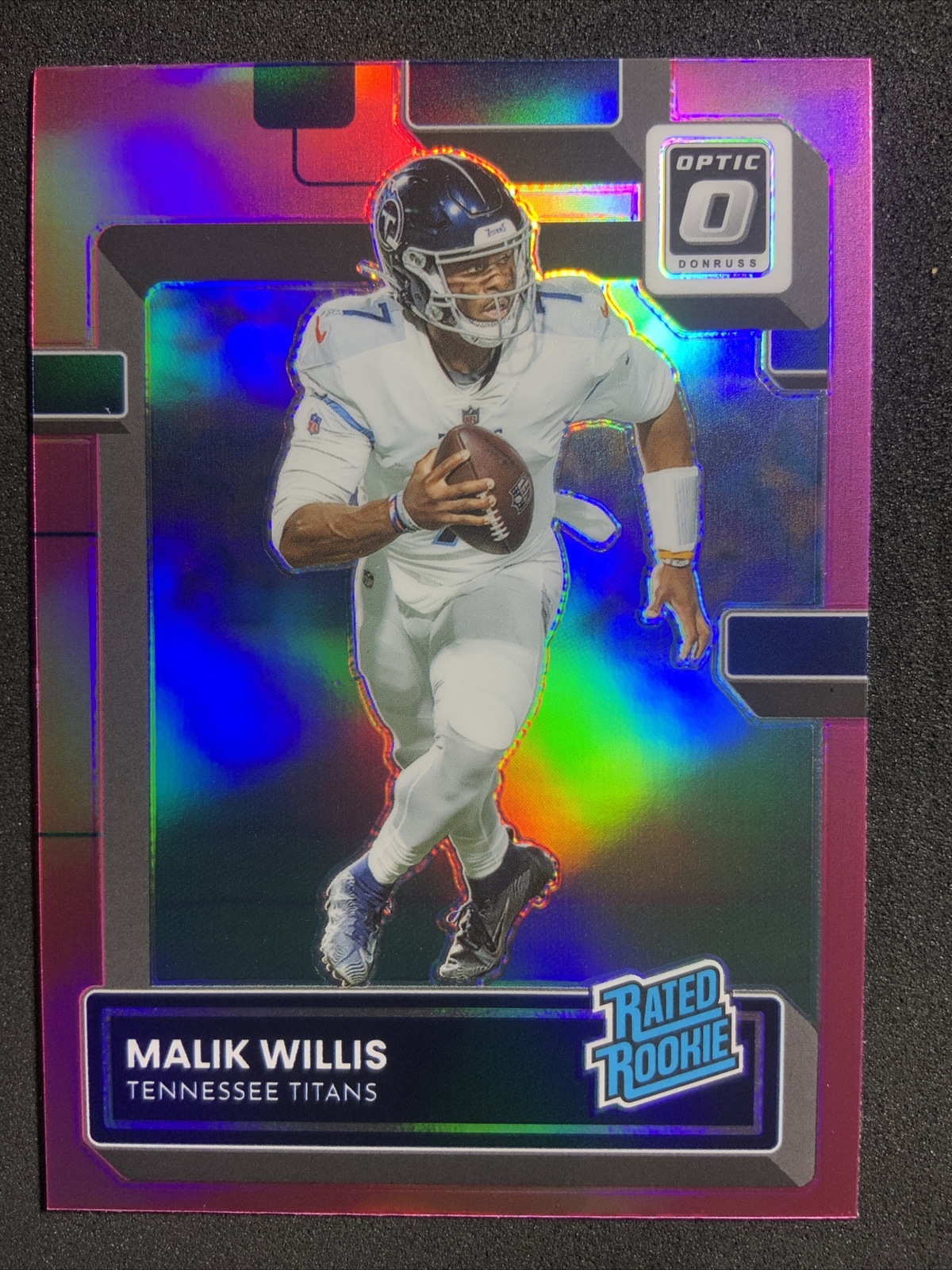 2022 Panini Donruss Optic Malik Willis Rated Rookie Pink Tennessee Titans #203 1