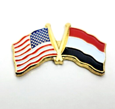 USA Republic of Yemen Flag Saudi Arabia Arab Spring Flag Friendship Pin Tricolor