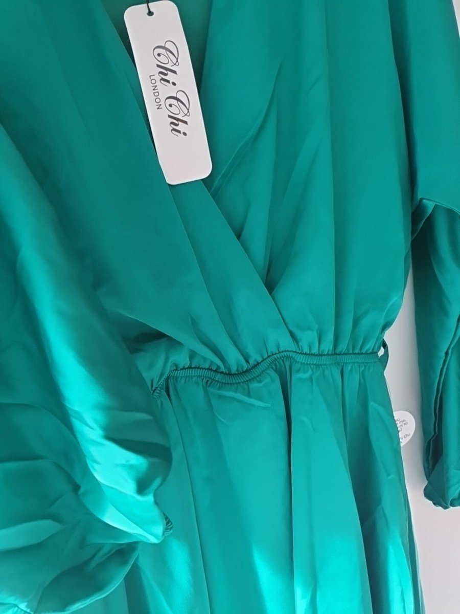 chi chi london long sleeve satin wrap shirt dress reviews Chi Chi London Satin Ruffle Wrap Midi Dress, Pink