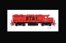 Detroit, Toledo & Ironton GP38 11"x17" Matted Print Andy Fletcher signed