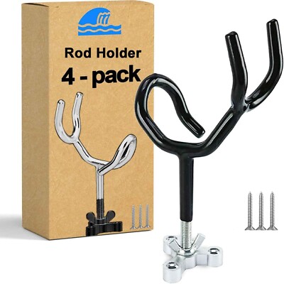 4X Sure Grip Steel 25 Degree Angle Rod Holder for Fishing Boat Rod Pod 3/8 Inch