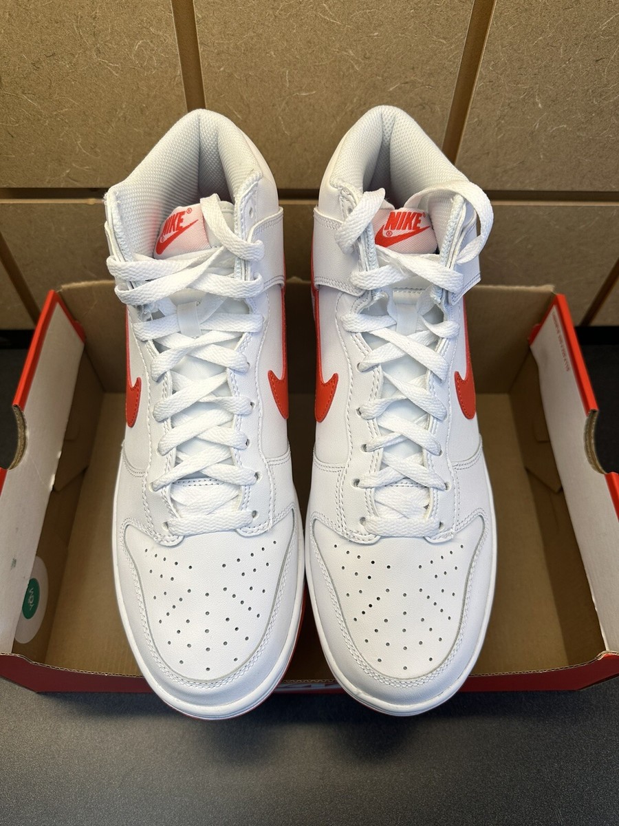 Nike Dunk High Retro White Picante Red Size 8 Mens Sneakers  display picture 3