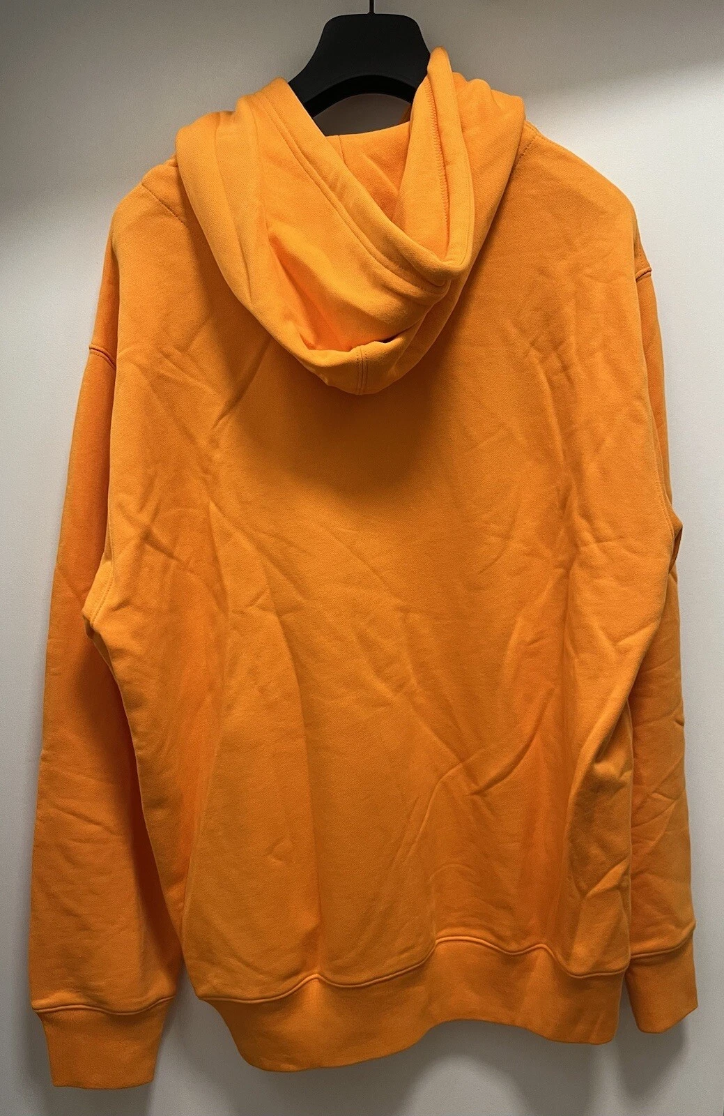 Felpa con cappuccio Moschino Jeremy Scott logo smiley arancione taglia 40 media