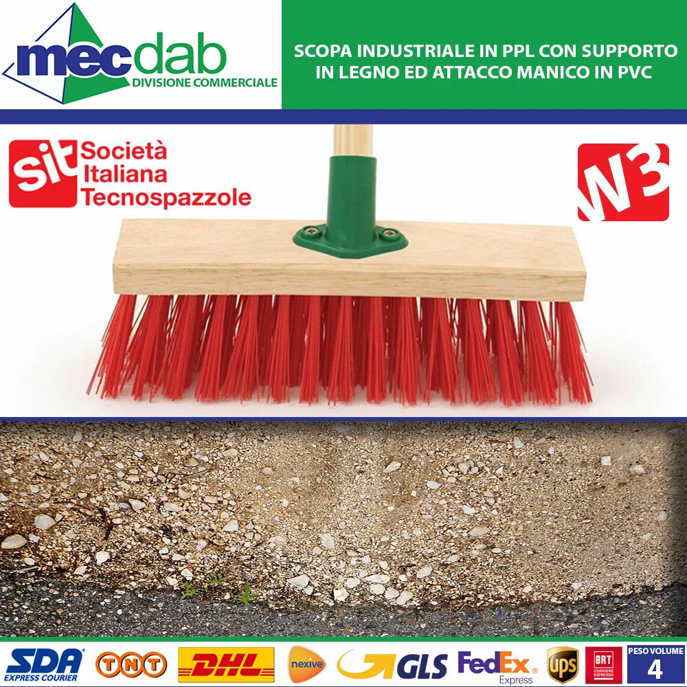 Scopa , Setole Rigide Da 45 Cm E Manico Regolabile Da 168 - Foto 2