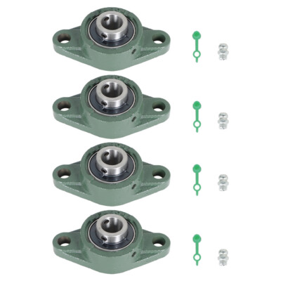 4PCS UCFL204-12 Solid Pillow Block Flange Mounted Bearing 3/4'' Bore 2 Bolt