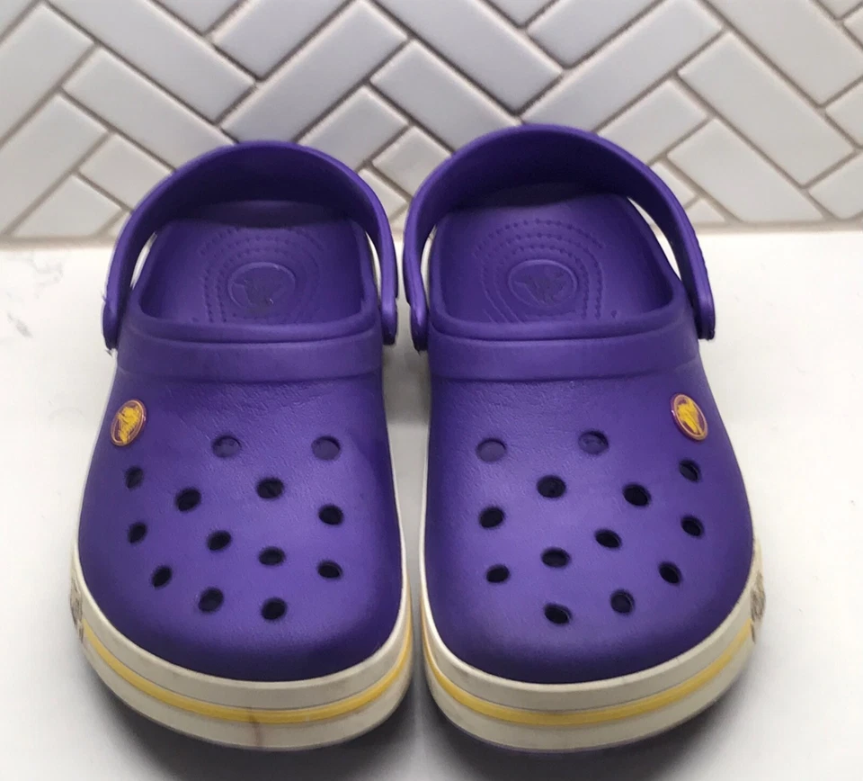 Louisiana State LSU Tigers Crocs Púrpura Hombre Talla 5/Mujer Talla 7” Foto 3 de 4