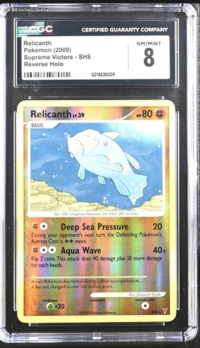 Shiny Relicanth SH8 Supreme Victors Reverse Holo Pokemon CGC 8 MINT
