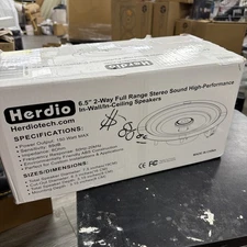 Herdio HCS818 6.5” 4-Way In-Wall/In-Ceiling Speakers – 600watt Max Power 4pack