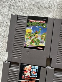 Lot Of 9 Nintendo NES Games Cartridges Only - Mario 1 2 Bubble Bobble TMNT Ninja