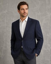 Jos A Bank 100 Cashmere Navy Blazer 44R Old Money Quiet Luxury Preppy